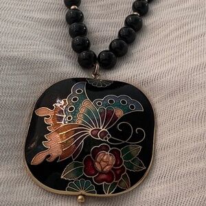 Costume cloisonne necklace